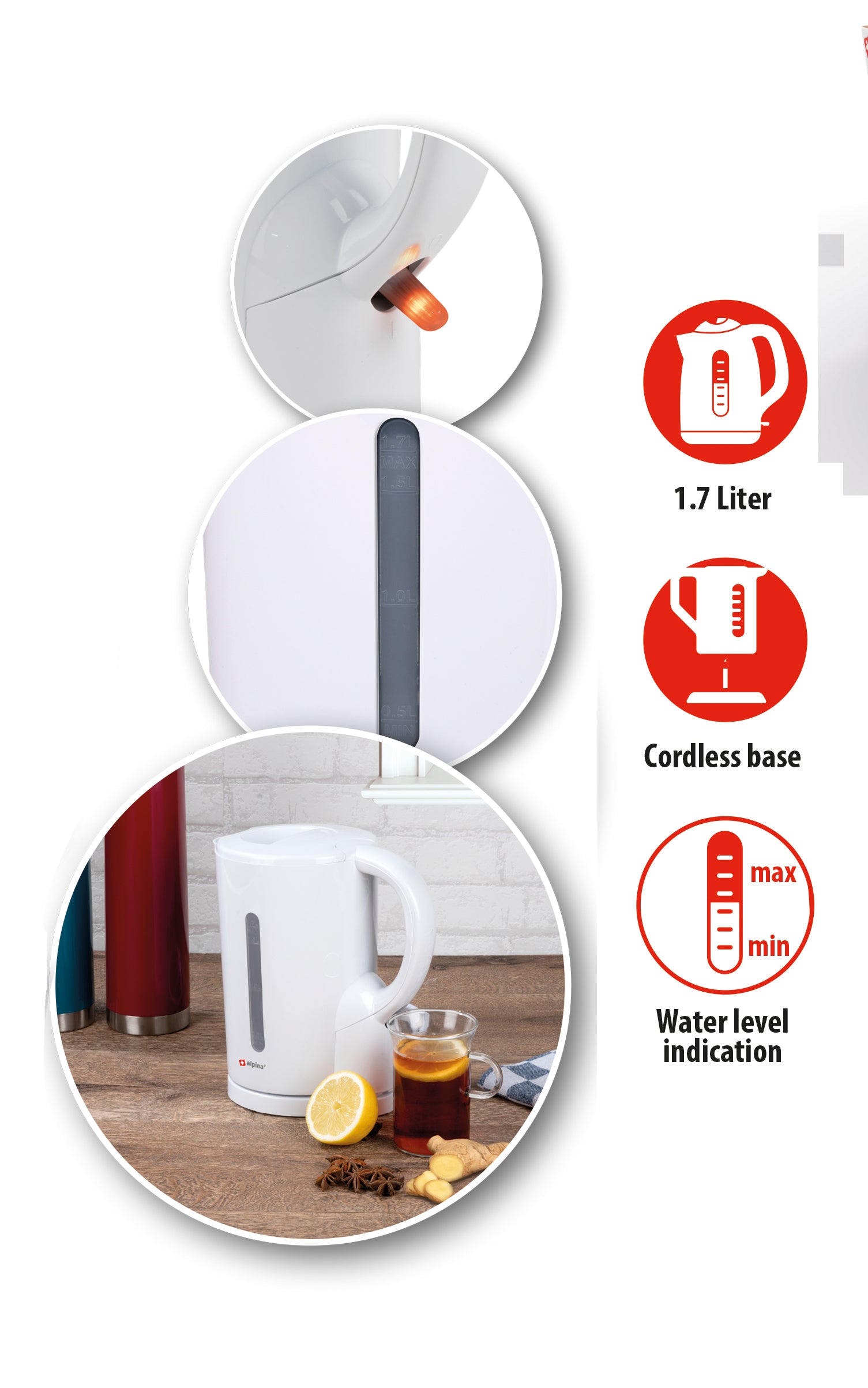 Water Kettle 1,7L White