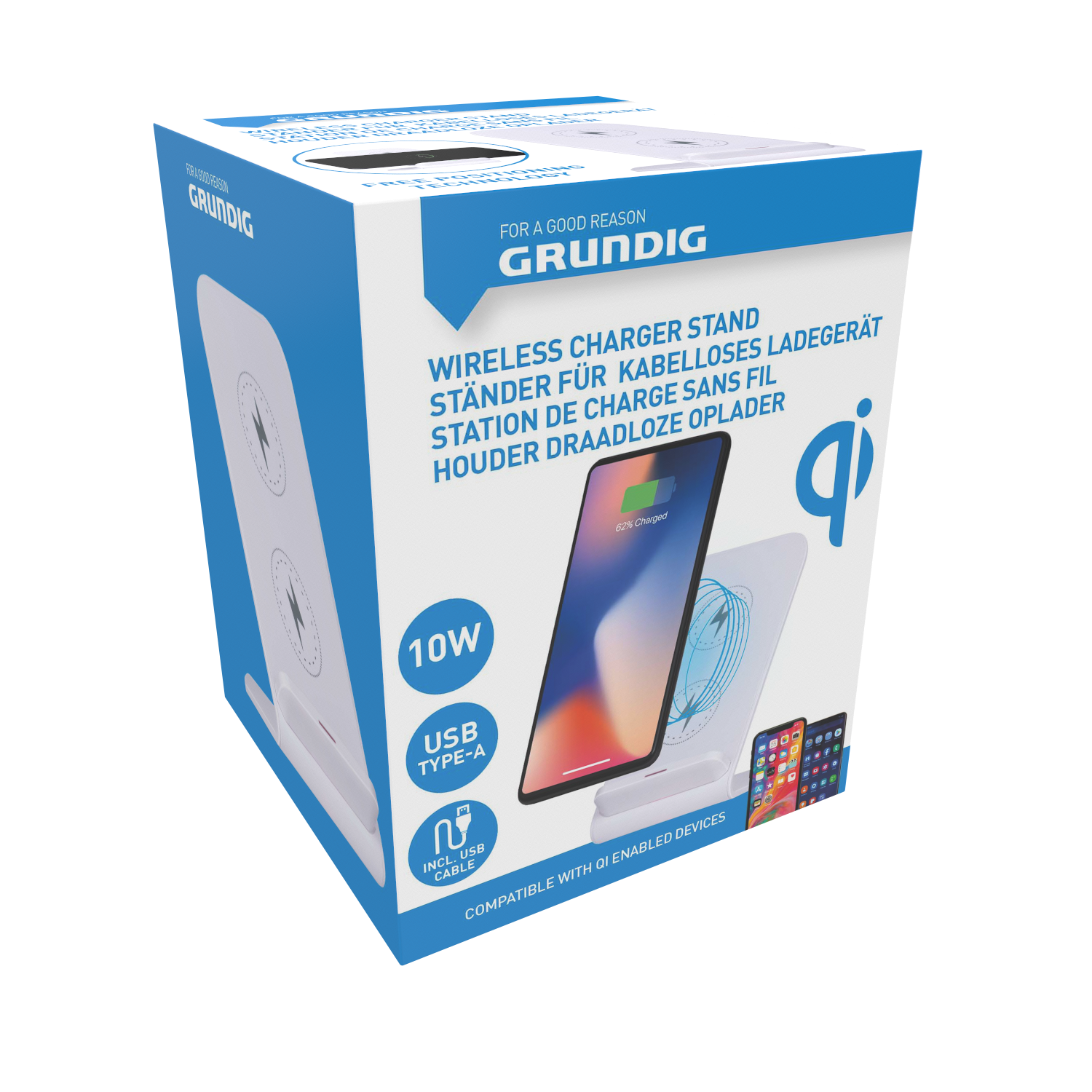 GRUNDIG DRAADLOZE QI OPLADER STANDAARD 10W - Tuincentrum Lopik
