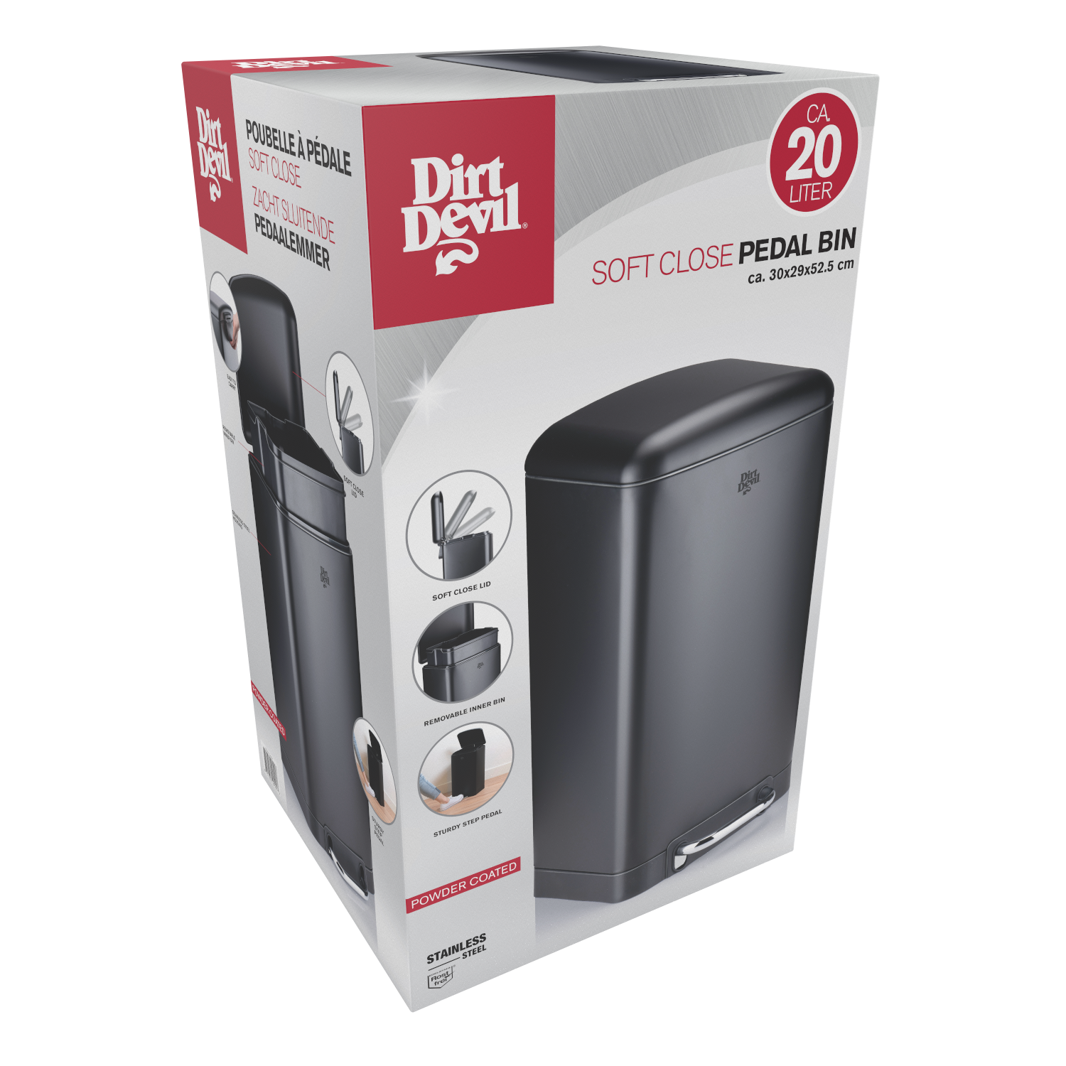 Pedal Bin 20L 2Pc Soft Close