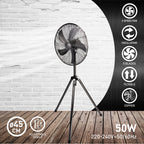 LIFETIME AIR STATIEFVENTILATOR 45 CM 50W ZILVER - Tuincentrum Lopik