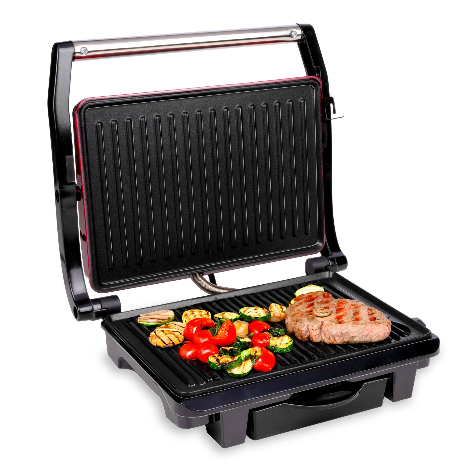 ALPINA CONTACTGRILL 1000W - ELEKTRISCHE GRILL VOOR PANINI EN VLEES - Tuincentrum Lopik
