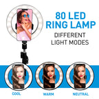 GRUNDIG RINGLAMP OP STATIEF 20CM 80 LED MAX 210CM - Tuincentrum Lopik