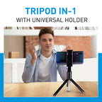 GRUNDIG SELFIESTICK 3-IN-1 MET STATIEF EN BLUETOOTH AFSTANDSBEDIENING - Tuincentrum Lopik