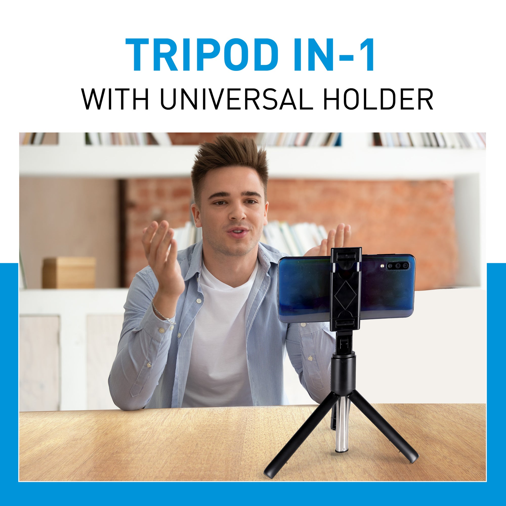 GRUNDIG SELFIESTICK 3-IN-1 MET STATIEF EN BLUETOOTH AFSTANDSBEDIENING - Tuincentrum Lopik