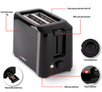 Toaster 700W  Pl Black