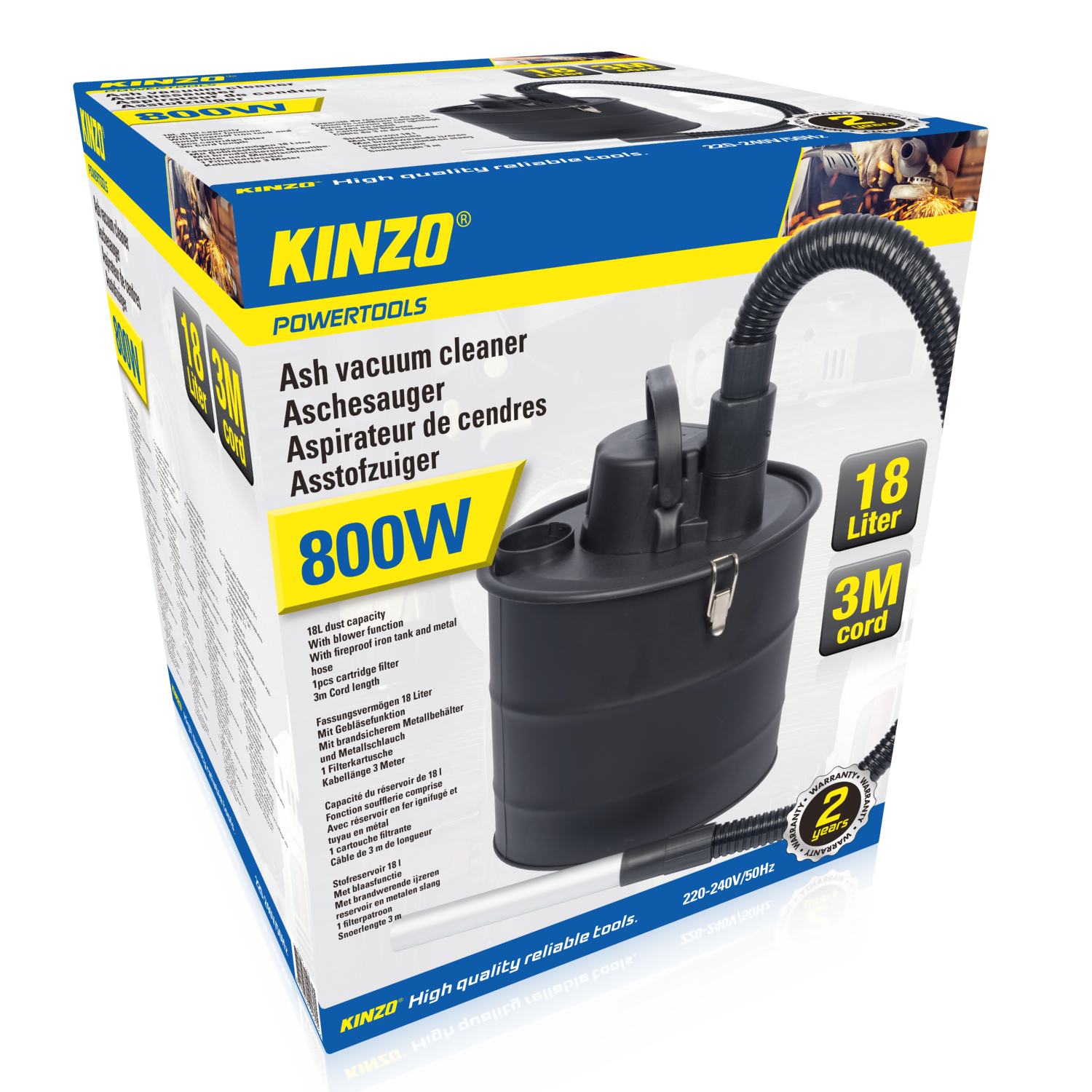 Ash Vacuum Cleaner 800-1200W Al