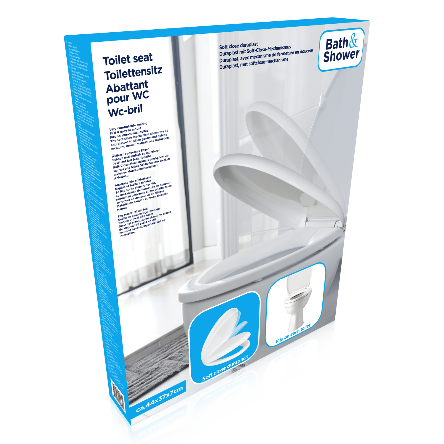BATH & SHOWER TOILETBRIL WIT SOFTCLOSE 45X36X5,5CM - Tuincentrum Lopik