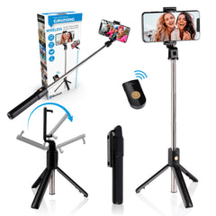 GRUNDIG SELFIESTICK 3-IN-1 MET STATIEF EN BLUETOOTH AFSTANDSBEDIENING - Tuincentrum Lopik
