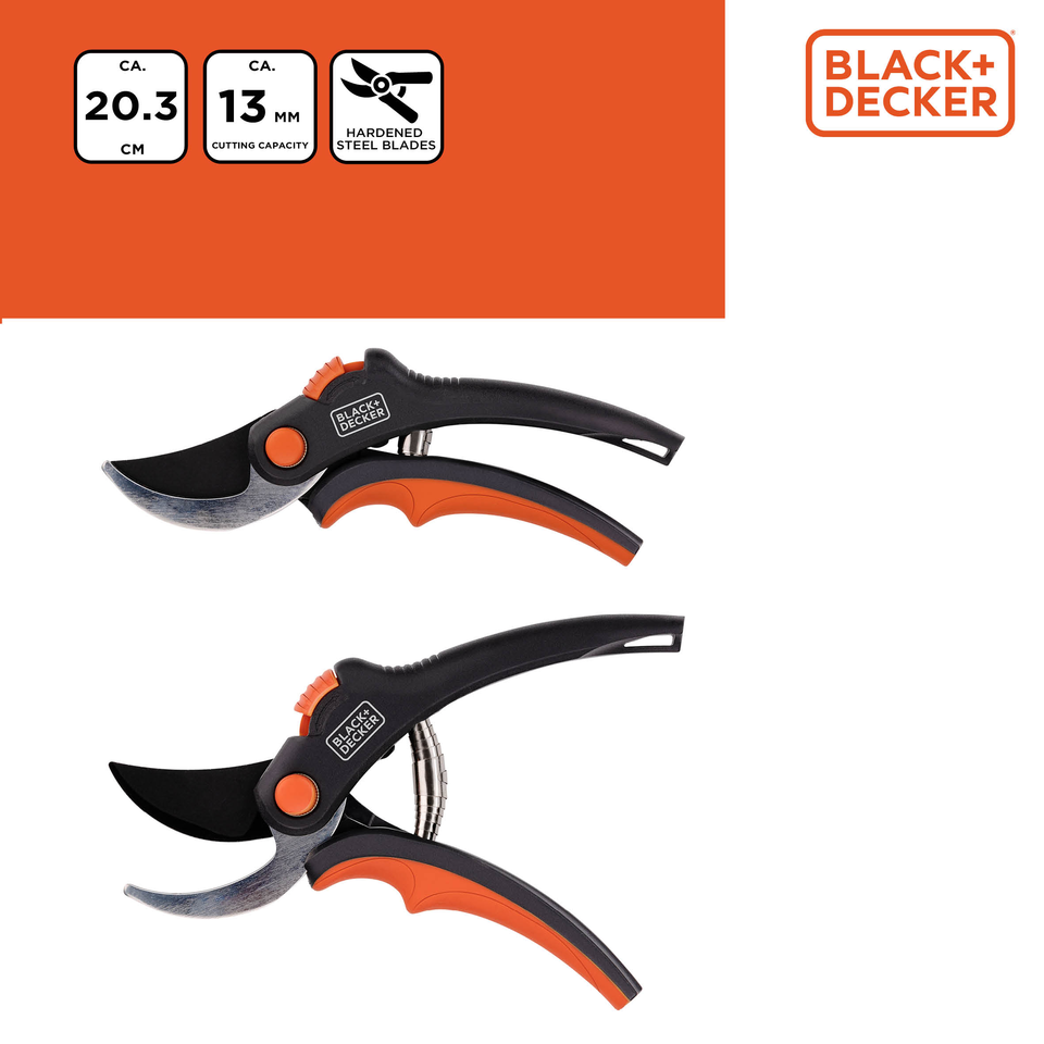 BLACK+DECKER BYPASS SNOEISCHAAR 8" 20,3CM KOOLSTOFSTAAL - Tuincentrum Lopik