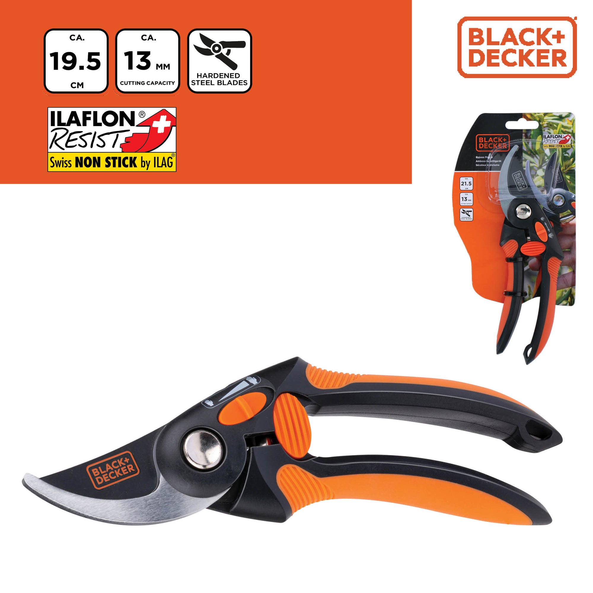 BLACK+DECKER BYPASS PRUNER 21,5CM - Tuincentrum Lopik