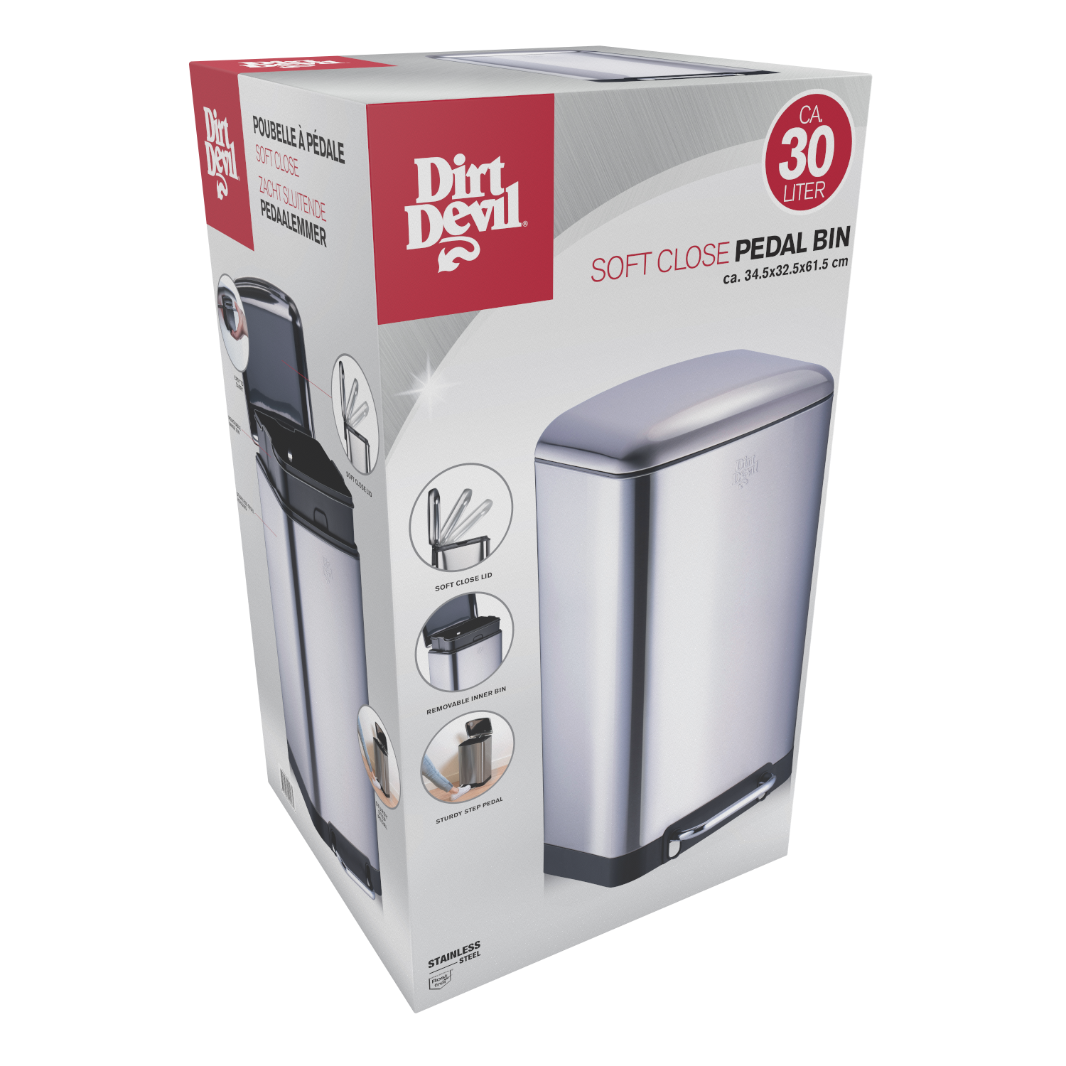 Pedal Bin 30L Soft Close