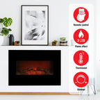 CLASSIC FIRE WANDHAARD MEMPHIS LED 80CM MET VERWARMING EN VLAMEFFECT - Tuincentrum Lopik