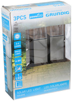 GRUNDIG SOLAR LIGHT SQUARE 3PC TUINVERLICHTING - Tuincentrum Lopik