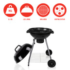 BBQ COLLECTION BARBECUE ROND Ø46CM MET DEKSEL EN ASLADE ROESTVRIJ STAAL - Tuincentrum Lopik