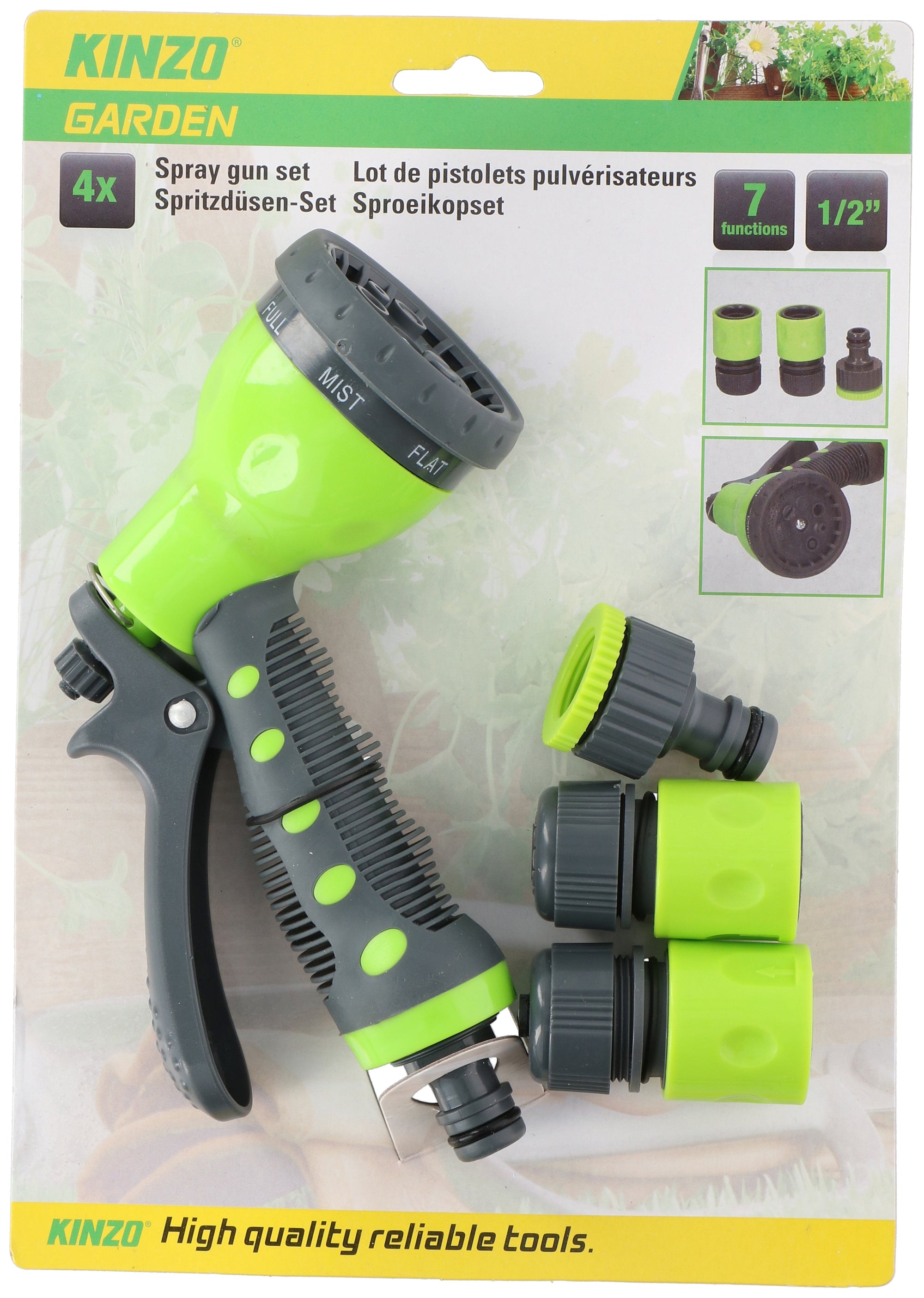 KINZO SPROEIKOP SET 7 FUNCTIES 4-DELIG - Tuincentrum Lopik