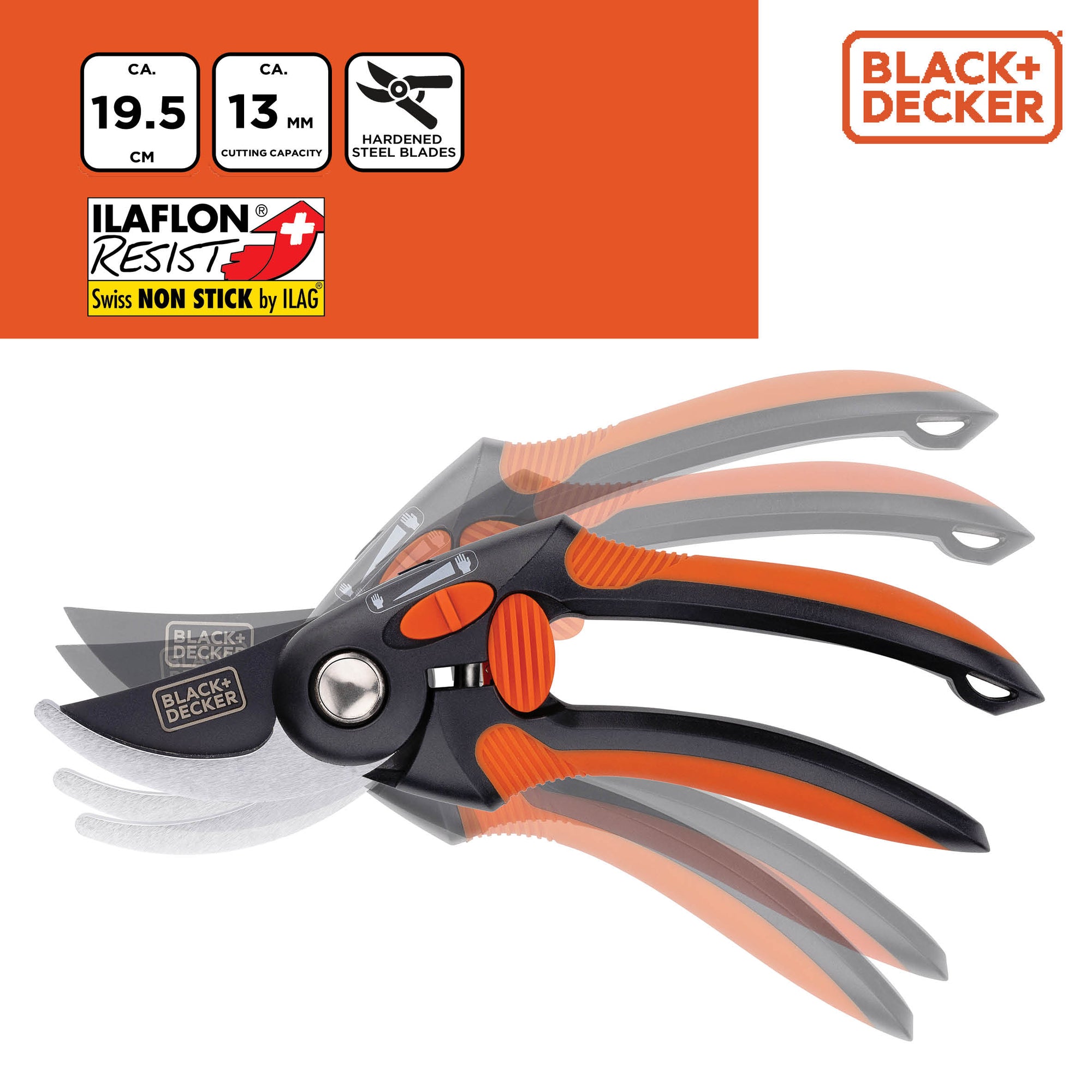 BLACK+DECKER BYPASS PRUNER 21,5CM - Tuincentrum Lopik