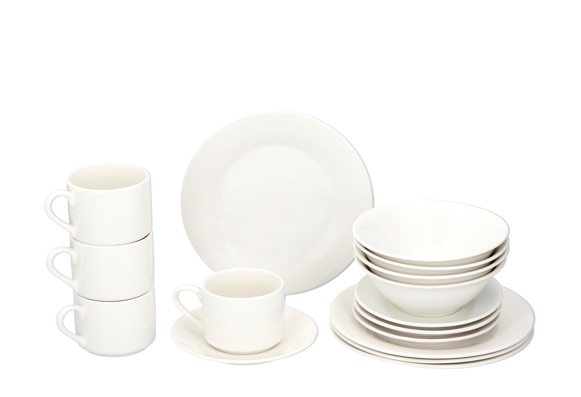 Breakfast Set 16Pcs White Sw