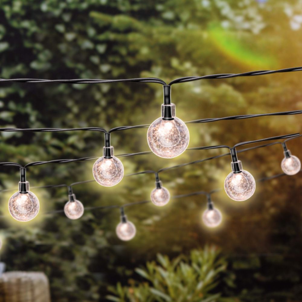 GRUNDIG SOLAR LICHTSNOER 50 LED LAMPEN 9.35M WARM WIT - Tuincentrum Lopik