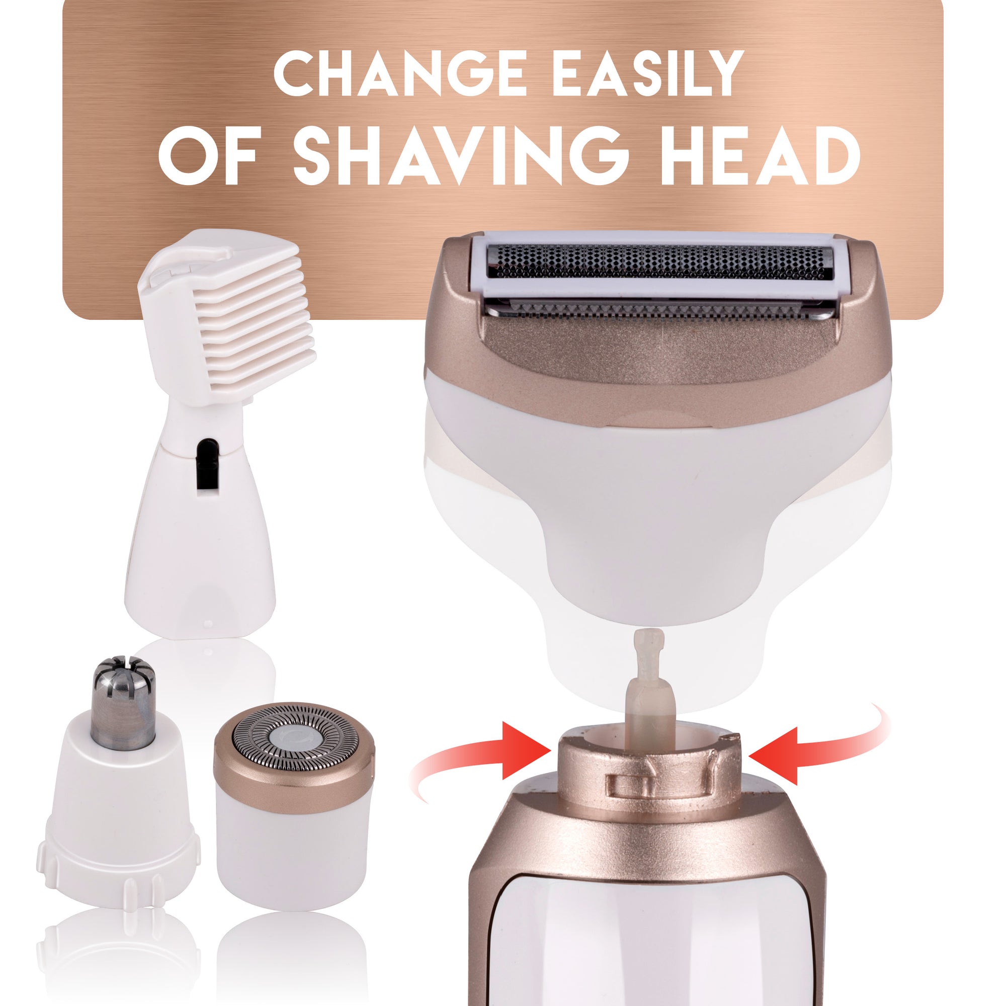 Ladyshaver 4Pc B/O 600Mah 3W