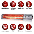 Heater Wall 2000W Gold Halogen