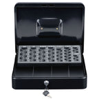BLACK+DECKER GELDKISTJE MET SLEUTEL 30,5X8,5X24CM MUNTSORTEERDER - Tuincentrum Lopik