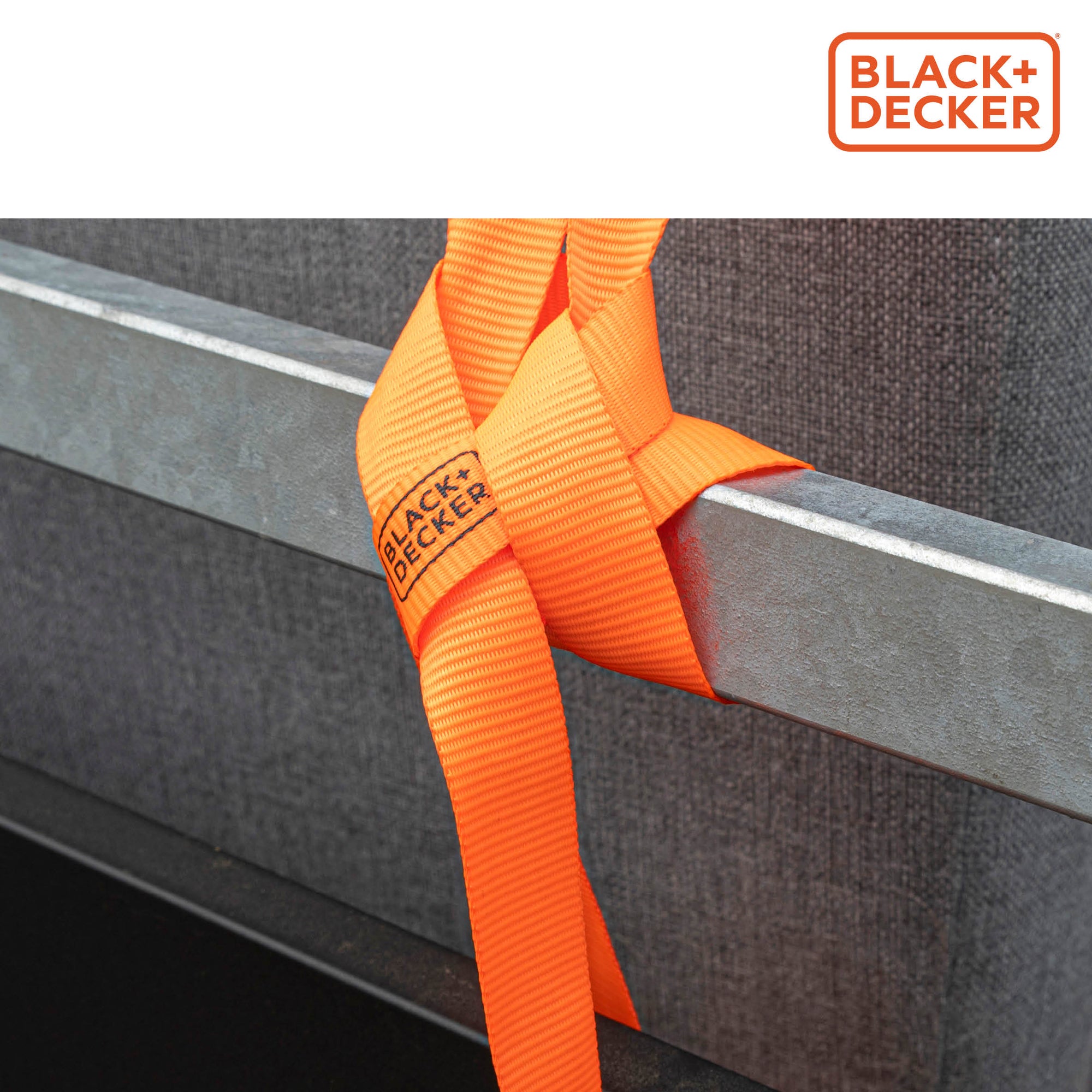 BLACK+DECKER SPANBAND MET RATEL 125KG 5M - Tuincentrum Lopik