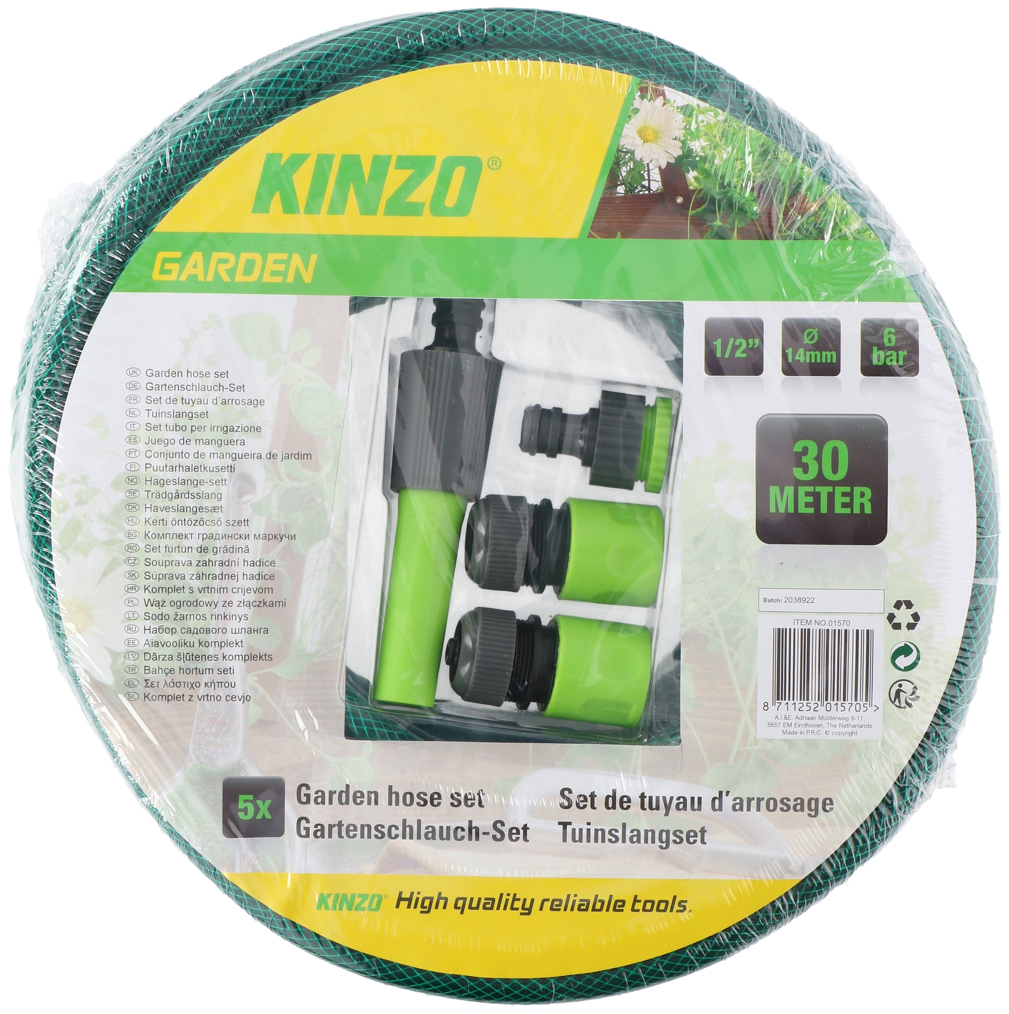 Hose 5Pcs 1/2" D14Mm 30M Pv