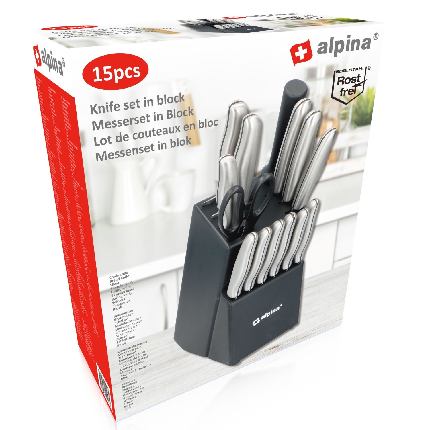 Knife 15Pcs With Block