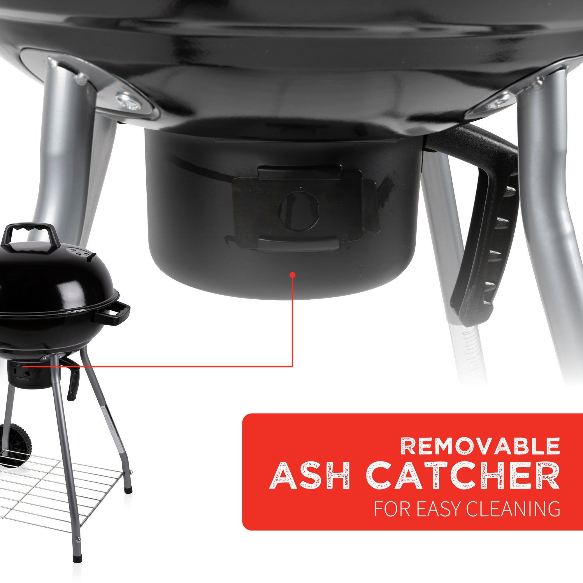 Bbq 18Inch Lid+Handle+Ash