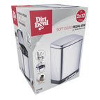 DIRT DEVIL PEDAL BIN 2X12L 3PC SOFT CLOSE - Tuincentrum Lopik