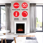 CLASSIC FIRE SFEERHAARD LUGANO MET SCHOUW EN VERWARMING COMPLEET PAKKET - Tuincentrum Lopik