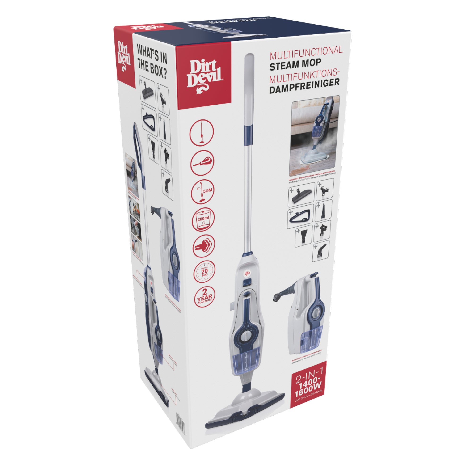 Steam-Mop 1600W 230V Dd7003