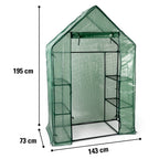 KINZO GREENHOUSE WALK-IN 143X73X195CM - INLOOPKAS 6 LAGEN - Tuincentrum Lopik