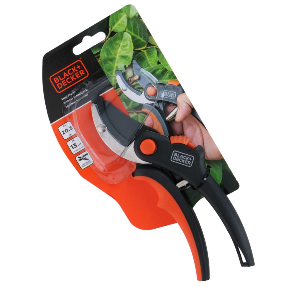 BLACK+DECKER SNOEISCHAAR ANVIL 8 INCH KOOLSTOFSTAAL 20CM KNIPCAPACITEIT 14MM - Tuincentrum Lopik