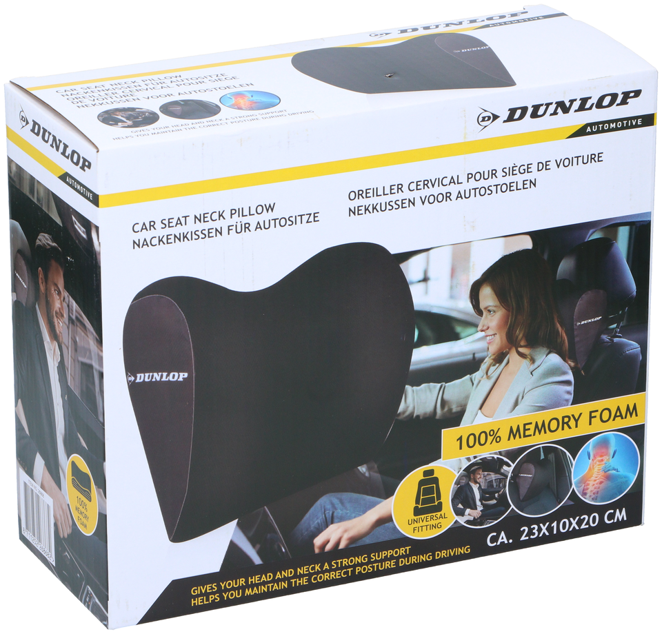 DUNLOP NEKKUSSEN AUTO MEMORY FOAM 23X10X20CM - Tuincentrum Lopik