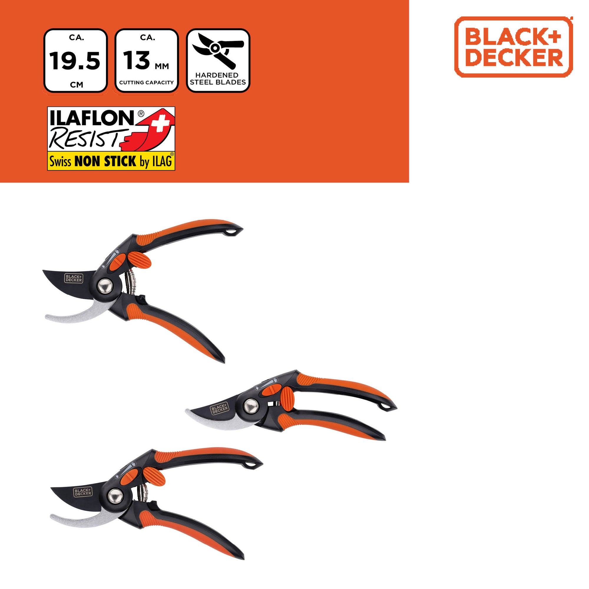 BLACK+DECKER BYPASS PRUNER 21,5CM - Tuincentrum Lopik