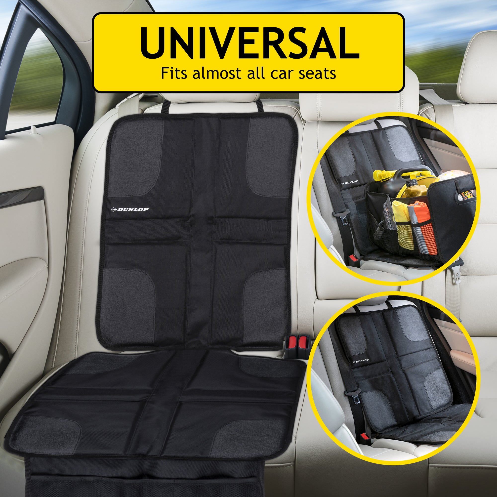 DUNLOP AUTOSTOELHOES MET ORGANIZER 121X45CM WATERAFSTOTEND - Tuincentrum Lopik