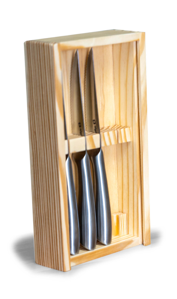 ALPINA STEAKMESSEN SET 4-DELIG IN HOUTEN BOX - Tuincentrum Lopik