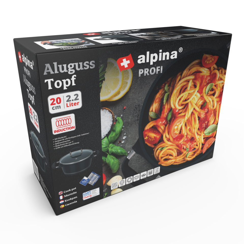 ALPINA KOOKPAN ALUMINIUM GEGOTEN D20X9,5CM - Tuincentrum Lopik