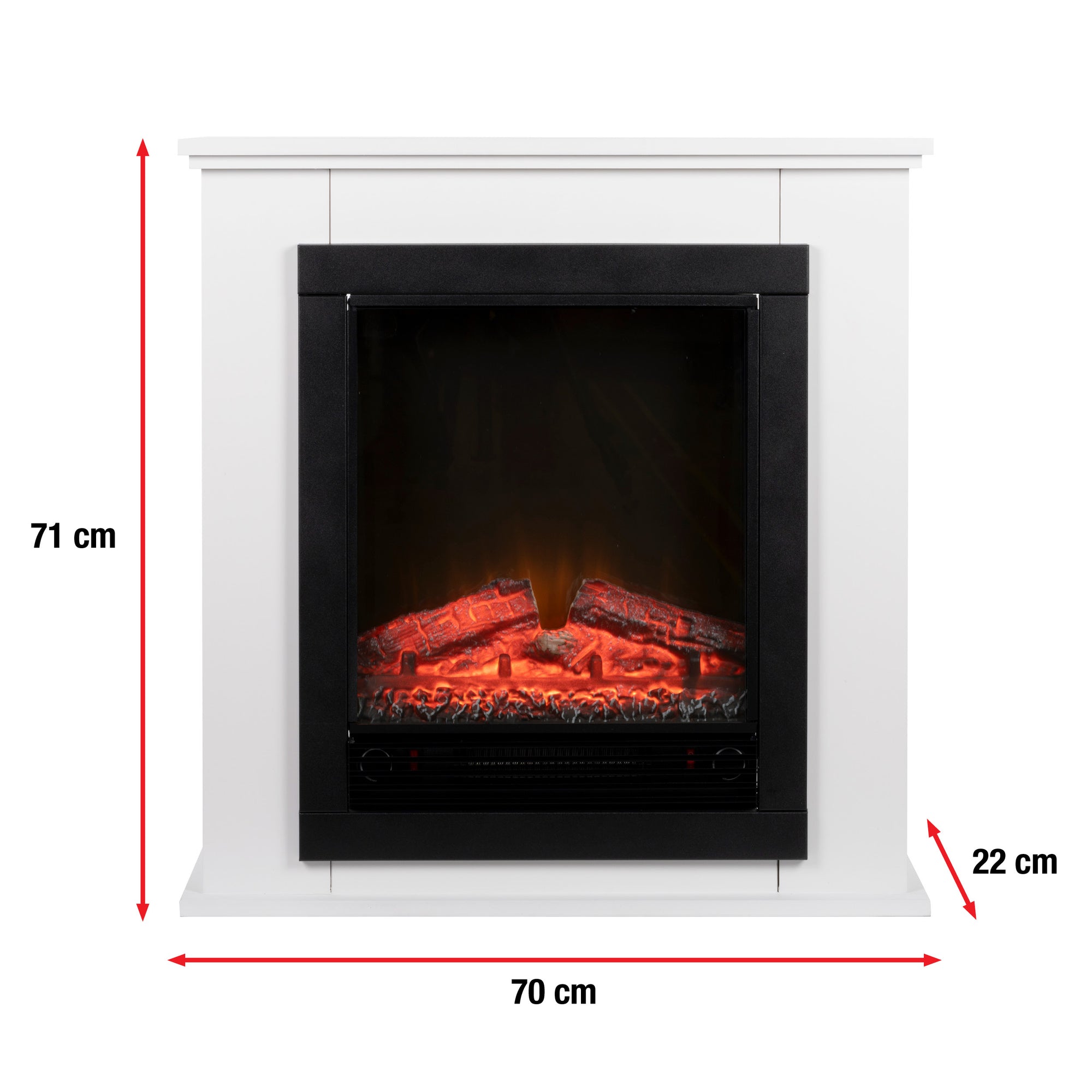CLASSIC FIRE SFEERHAARD LUGANO MET SCHOUW EN VERWARMING KLASSIEK DESIGN - Tuincentrum Lopik