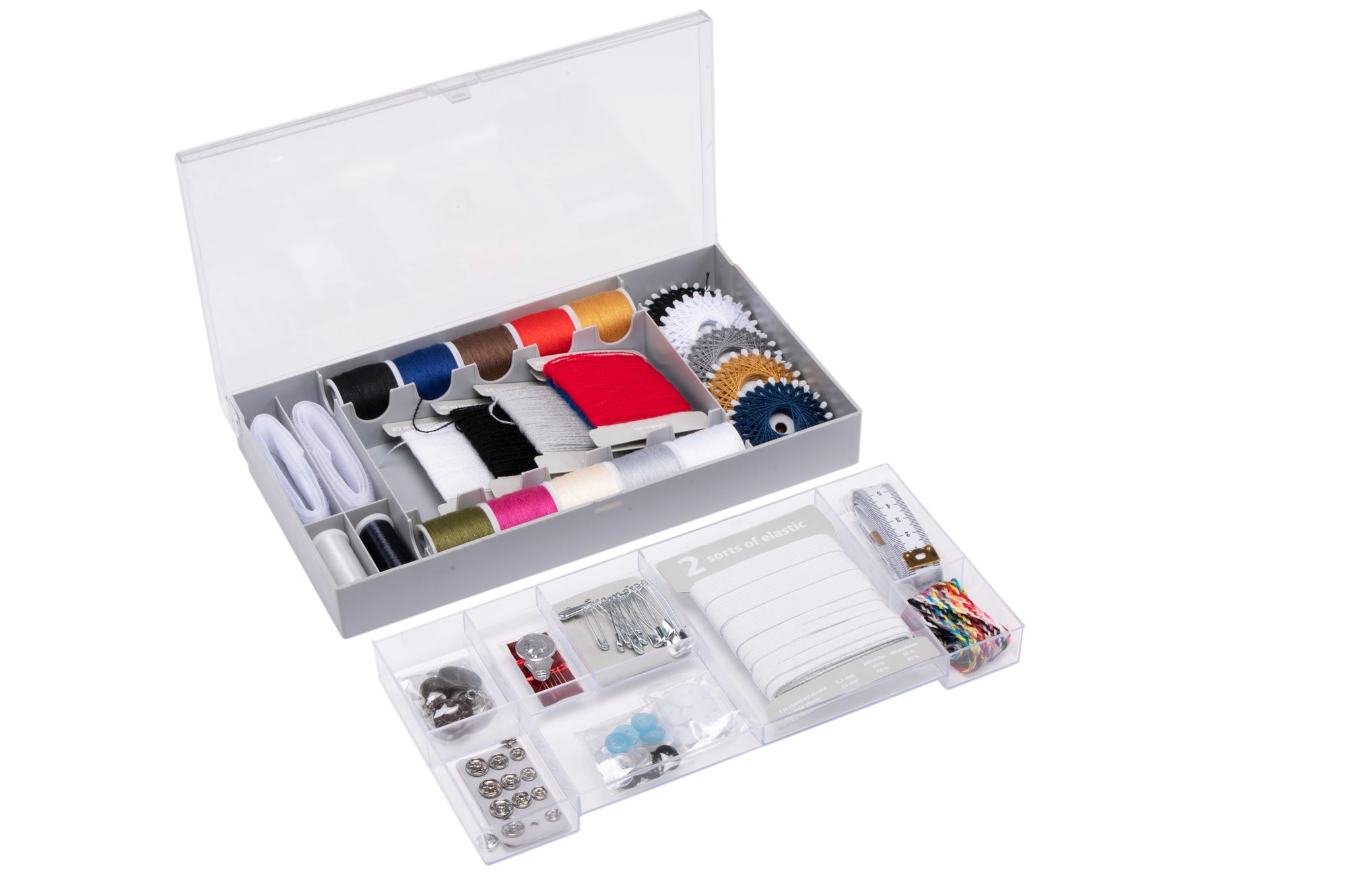 SEWING THREAD SET W/ PLASTIC BOX 87PC - Tuincentrum Lopik