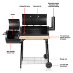 BBQ COLLECTION GRILL SMOKER HOUTSKOOL 104X58X114CM - Tuincentrum Lopik