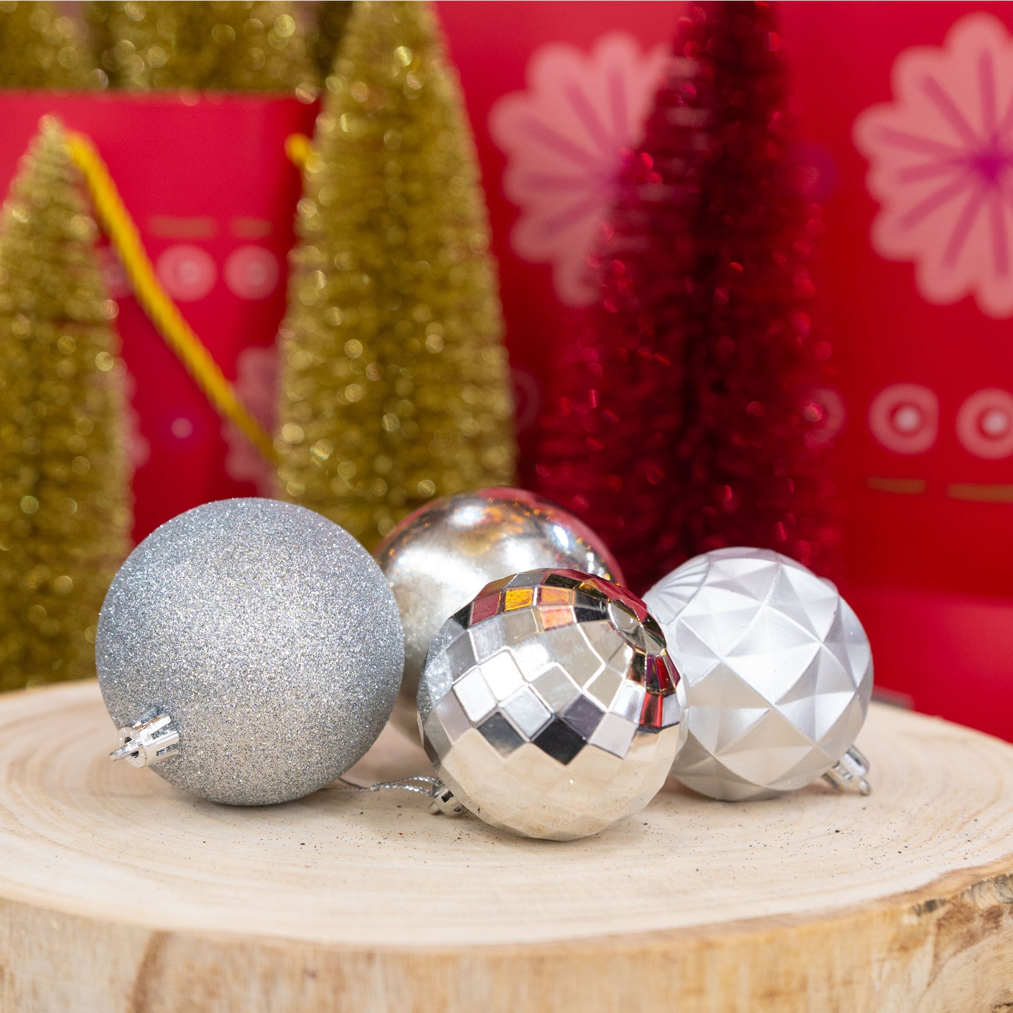 GIFTSOME KERSTBALLEN SET 60 STUKS ZILVER - Tuincentrum Lopik