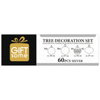 GIFTSOME KERSTBALLEN SET 60 STUKS ZILVER - Tuincentrum Lopik