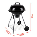 BBQ COLLECTION BARBECUE ROND Ø46CM MET DEKSEL EN ASLADE ROESTVRIJ STAAL - Tuincentrum Lopik