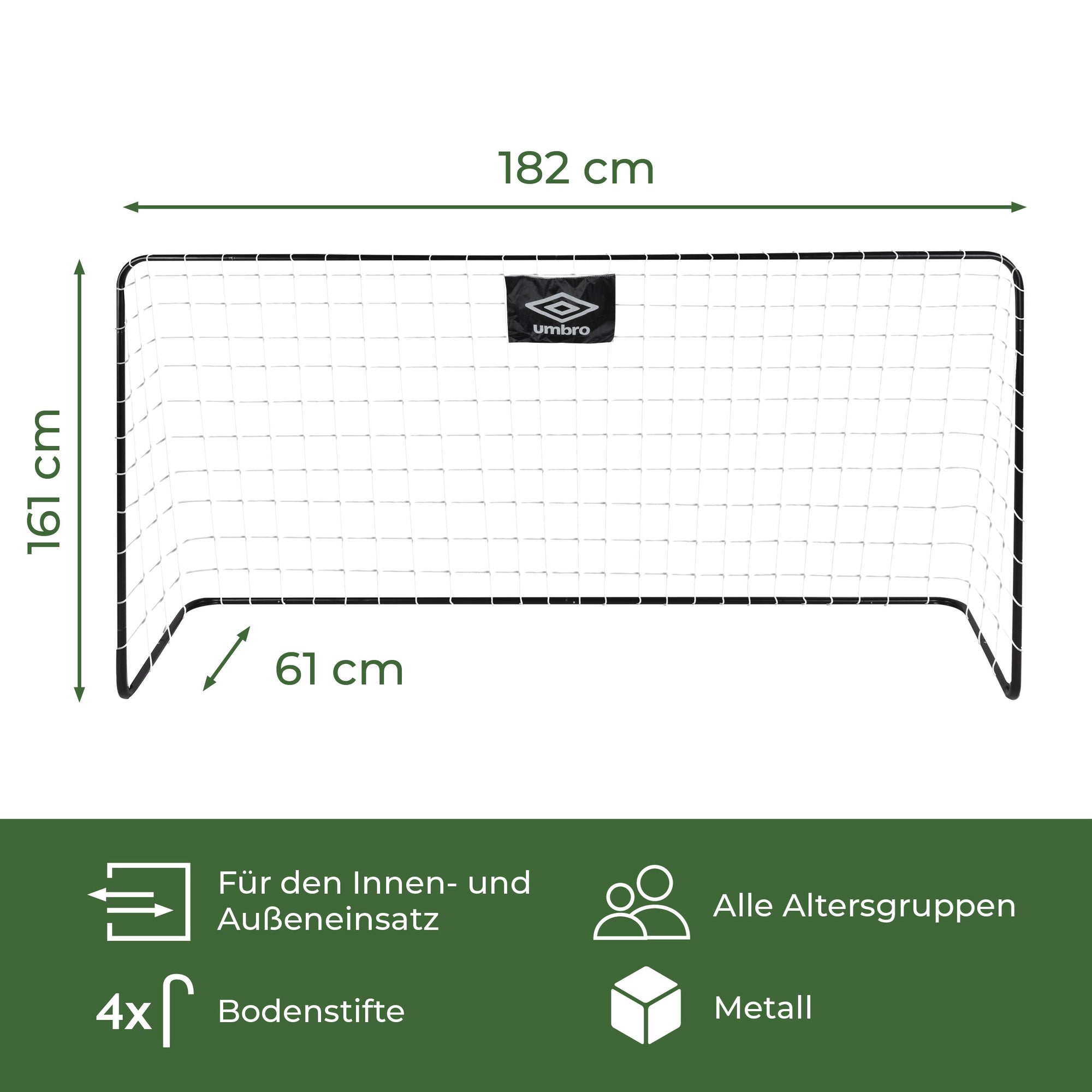 UMBRO VOETBALDOEL 182X122X61CM METAAL - Tuincentrum Lopik