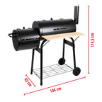 BBQ COLLECTION GRILL SMOKER HOUTSKOOL 104X58X114CM - Tuincentrum Lopik