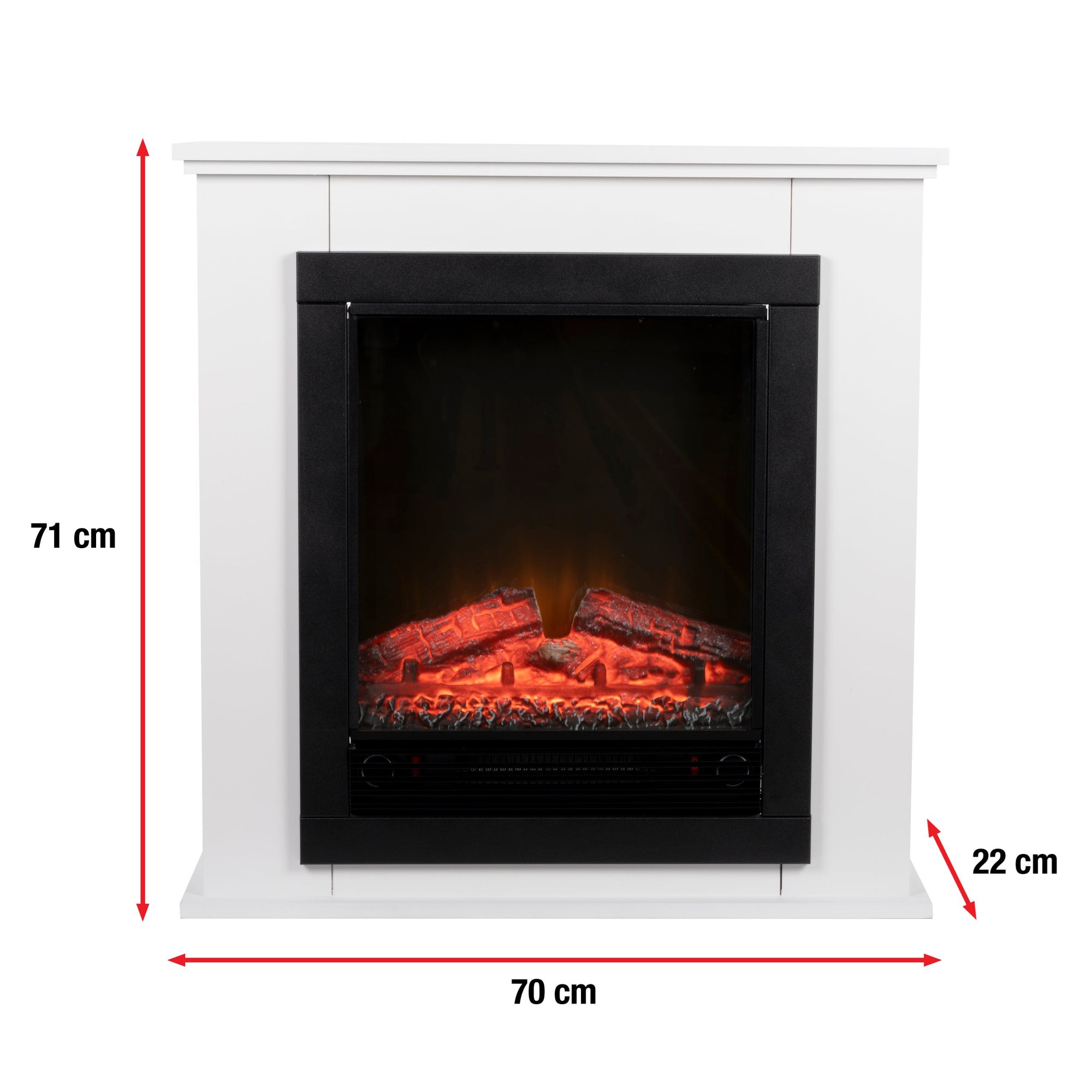 CLASSIC FIRE SFEERHAARD LUGANO MET SCHOUW EN VERWARMING KLASSIEK DESIGN - Tuincentrum Lopik