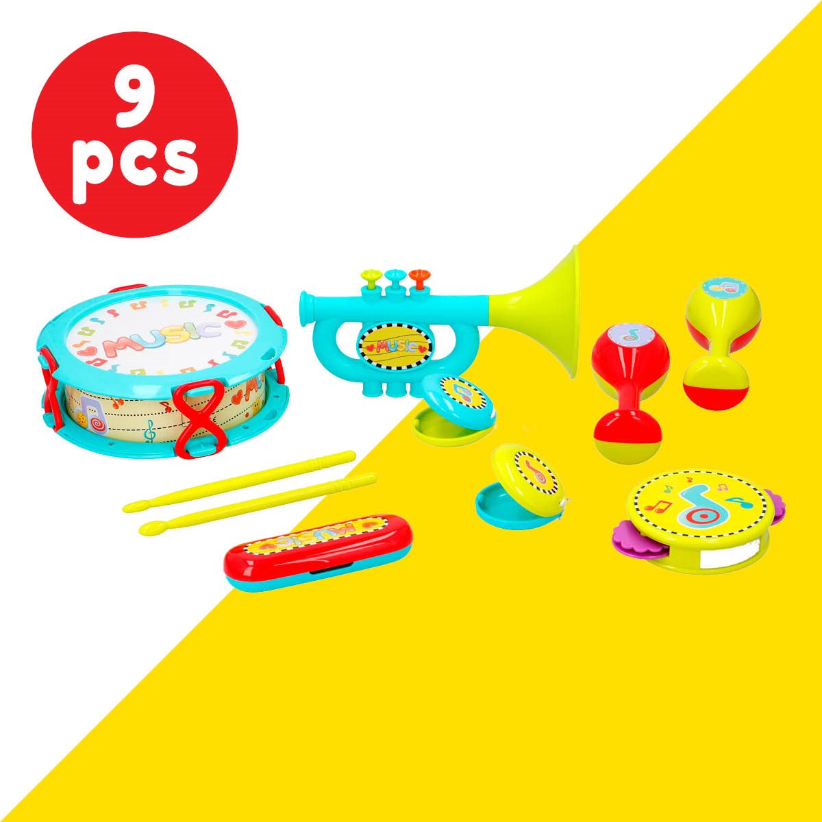 Music Instruments Set 9Pcs Abs