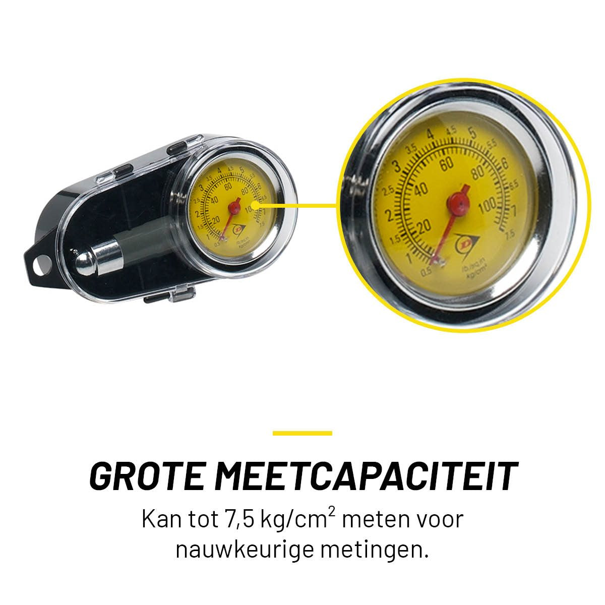 DUNLOP ANALOGE BANDENSPANNINGSMETER 0-7,5 KG/CM² - Tuincentrum Lopik